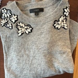 Jcrew beaded neck Sweater